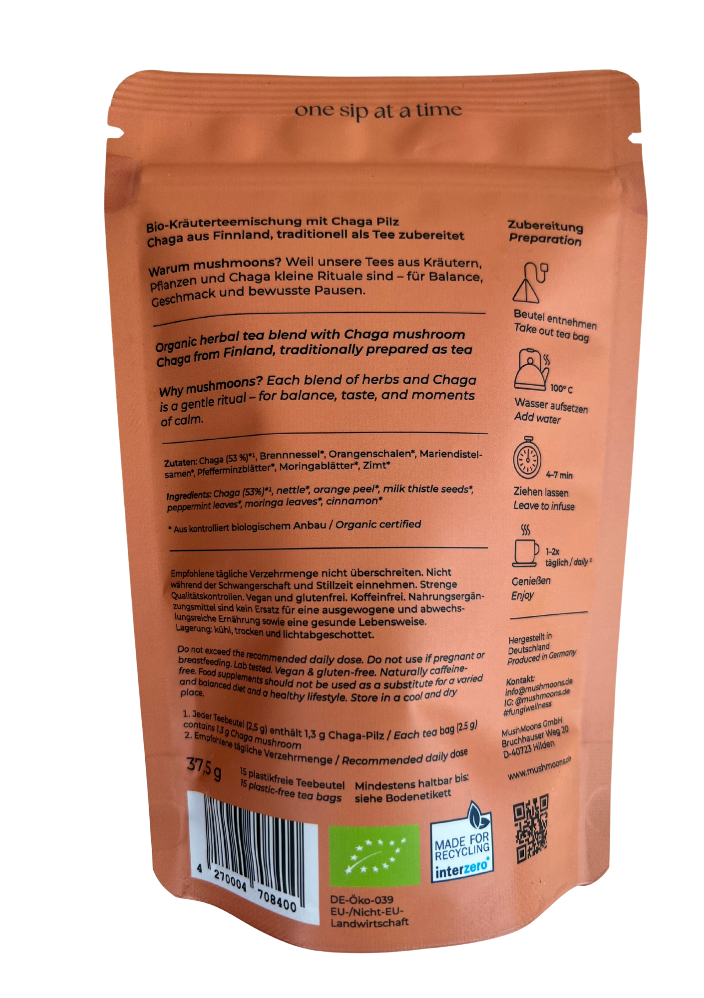 breathe in, begin again - Chaga Kräutertee