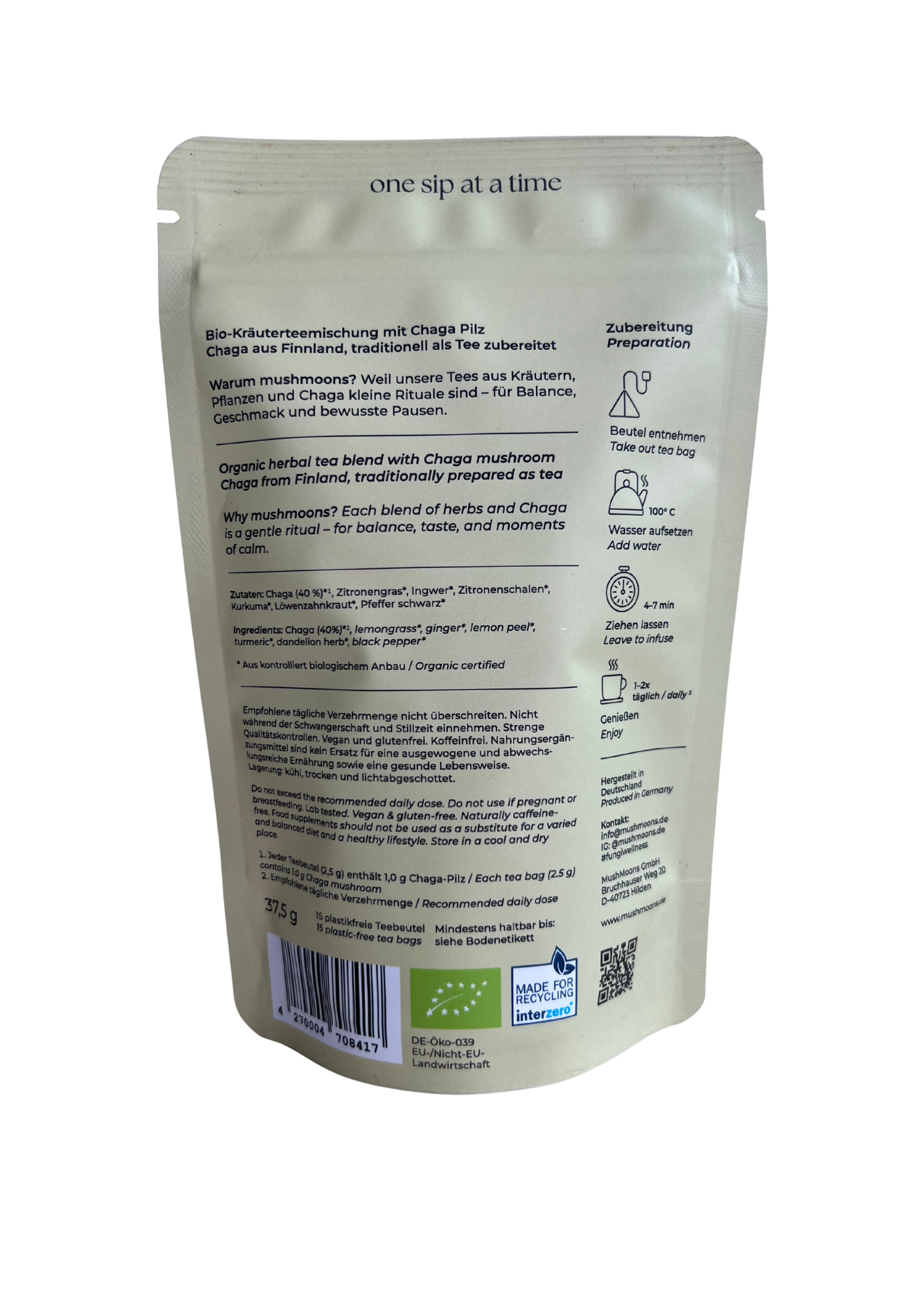 breathe in, stand strong - Chaga Kräutertee